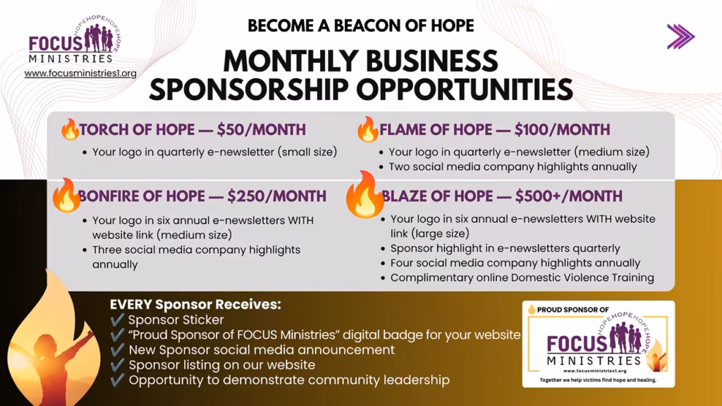 Monthly Business Sponsorship Opportunities