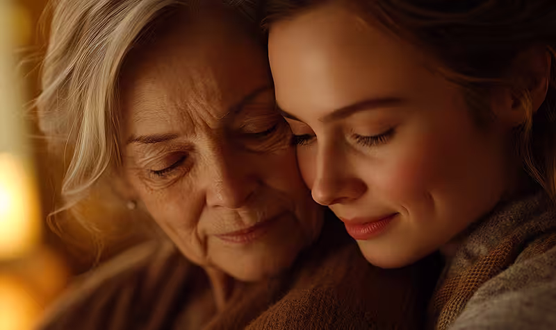 Woman comforting another