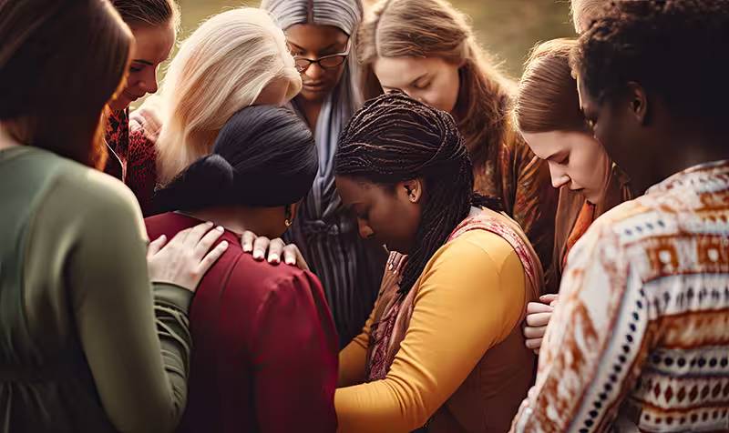 Women praying